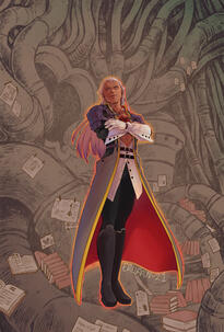 Tarot card for a Kingdom hearts charity project. Example of more complex b/w background.